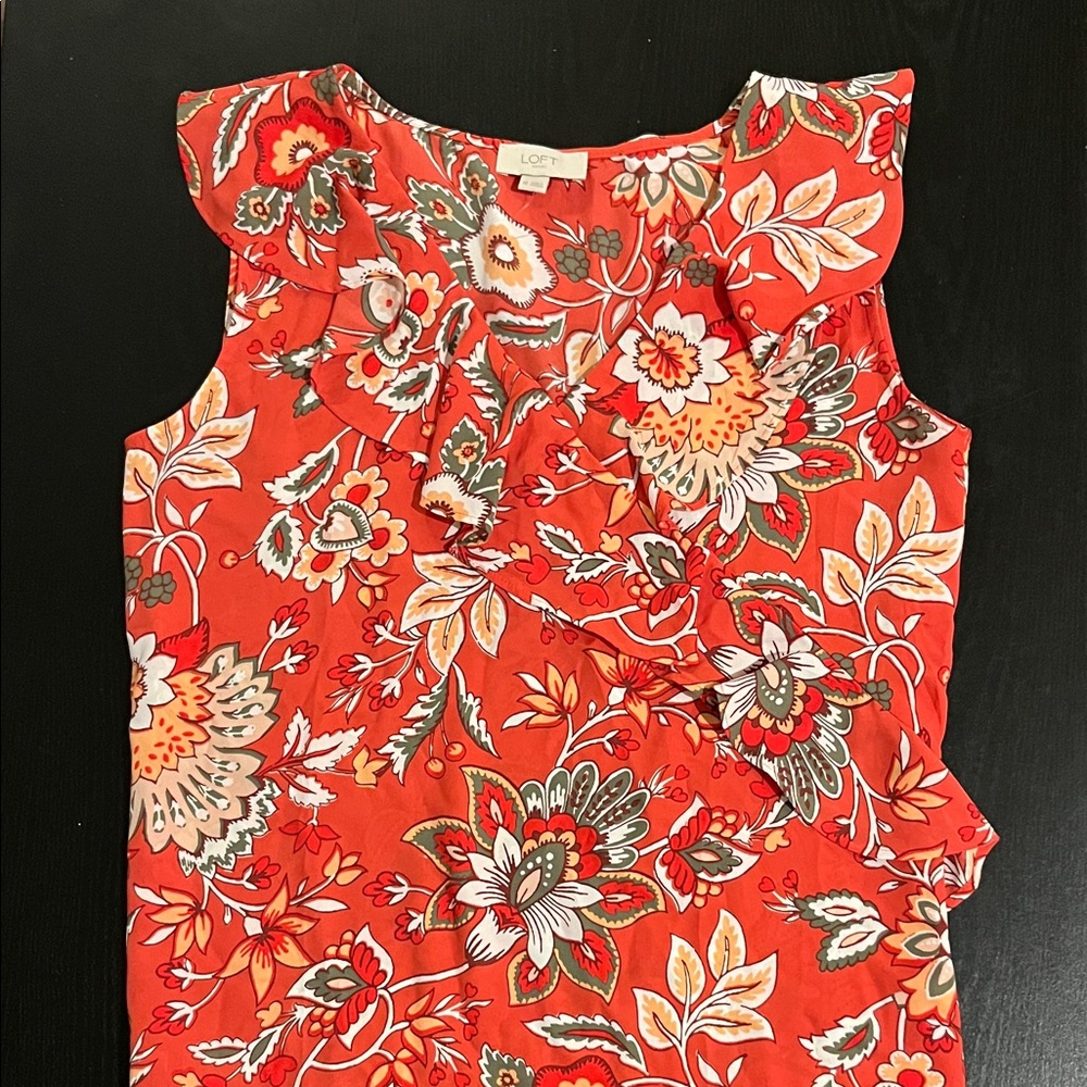 LOFT Vibrant Floral Blouse
